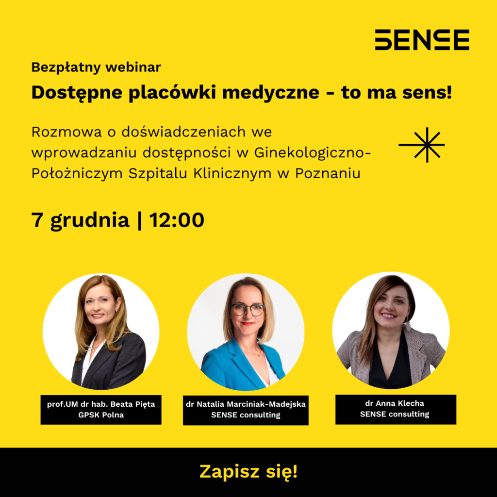 baner informujący o bezpłatnym łebinarze dostępne placówki medyczne to ma sens