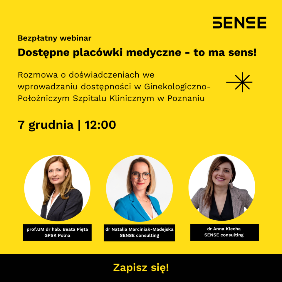 baner informujący o bezpłatnym łebinarze dostępne placówki medyczne to ma sens