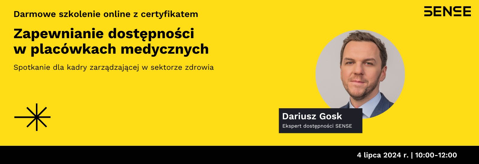Dariusz Gosk szkolenie online - dostępność placówek medycznych 4 lipca godz. 10