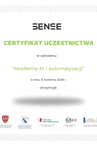 Certyfikat zakończenia akademii