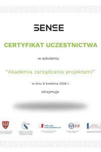 Certyfikat zakończenia akademii