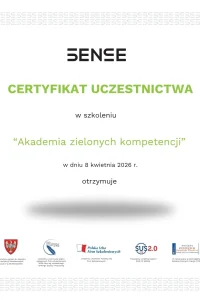 Certyfikat zakończenia akademii